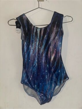 Galaxy Print Girls Leotard-XL